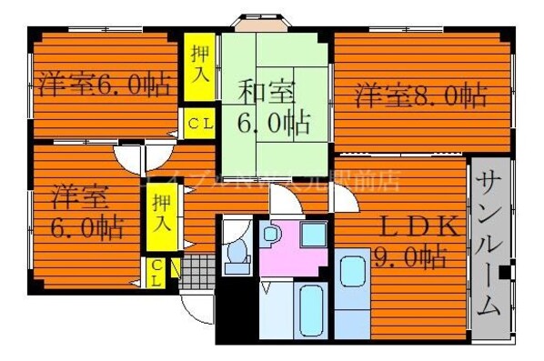 ドルチェ新保の物件間取画像